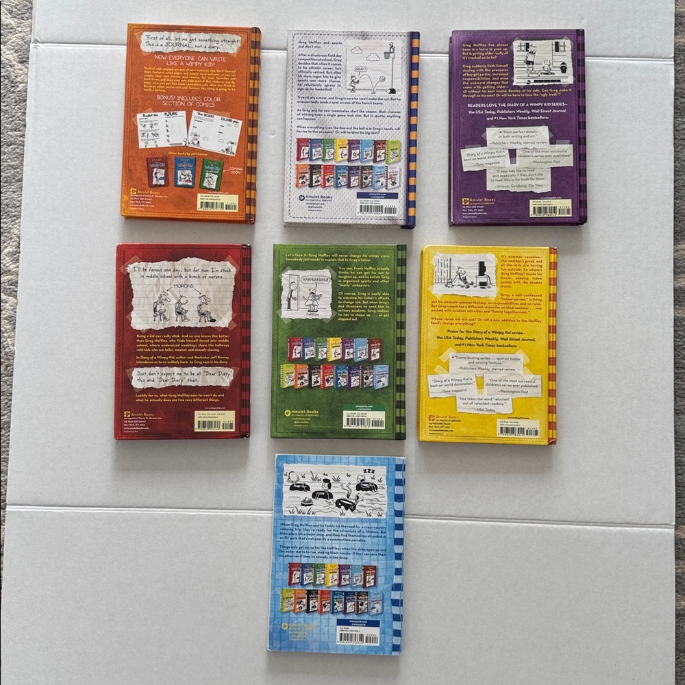 Diary of a Wimpy Kid Book Set/ Bundle of 7 Books/ Hardcover Kids Reading - Picture 8 of 13